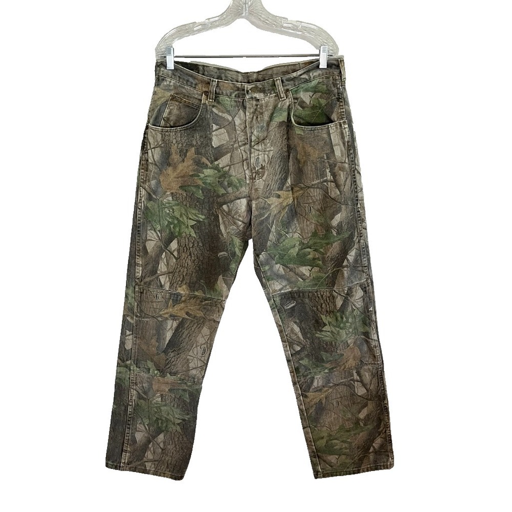 Vintage Double Knee Wrangler Camo Pant 36" Hunting 90s Realtree Gorp Y2K Retro